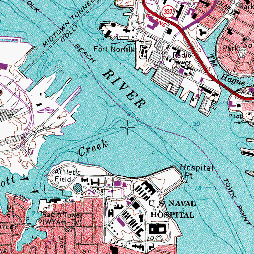 Topographic Map of Scott Creek, VA