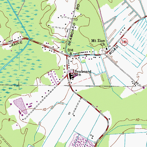 Topographic Map of Princess Anne Elementary School, VA