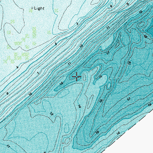 Topographic Map of Hampton Roads, VA
