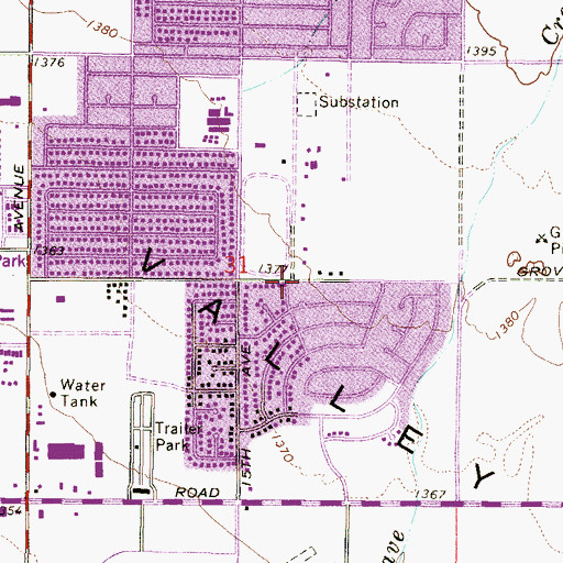 Topographic Map of Moon Valley, AZ