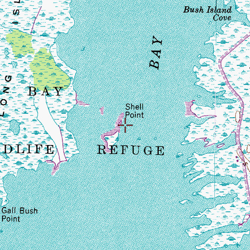 Topographic Map of Shell Point, VA