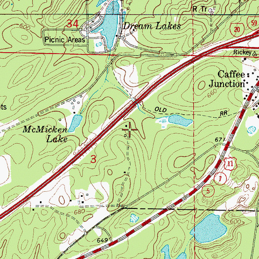 Topographic Map of Chamblee, AL