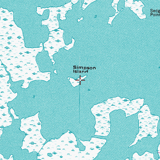 Topographic Map of Simpson Island, VA
