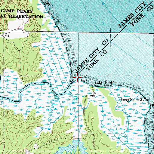 Topographic Map of Skimino Creek, VA