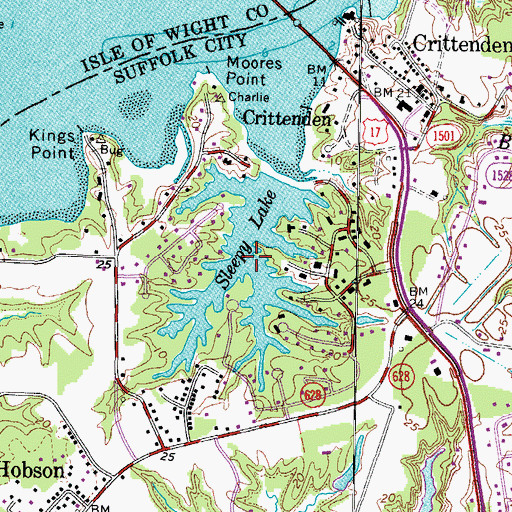 Topographic Map of Sleepy Lake, VA