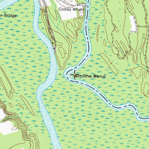 Topographic Map of Smiths Bend, VA