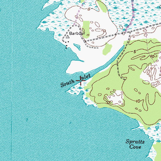 Topographic Map of South Inlet, VA