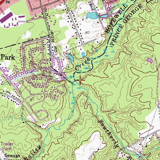 Topographic Map of Southerly Run, VA