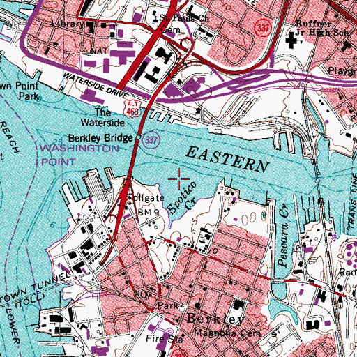 Topographic Map of Spotico Creek, VA