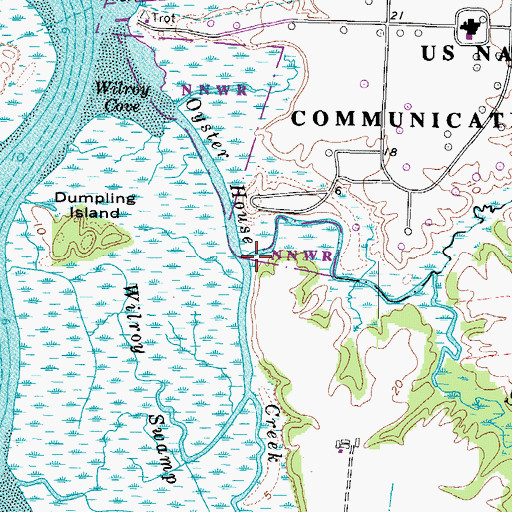 Topographic Map of Star Creek, VA