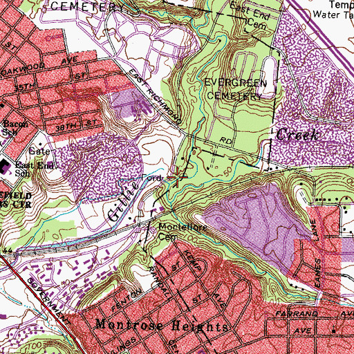 Topographic Map of Stony Run, VA