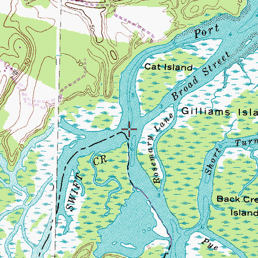 Topographic Map of Swift Creek, VA