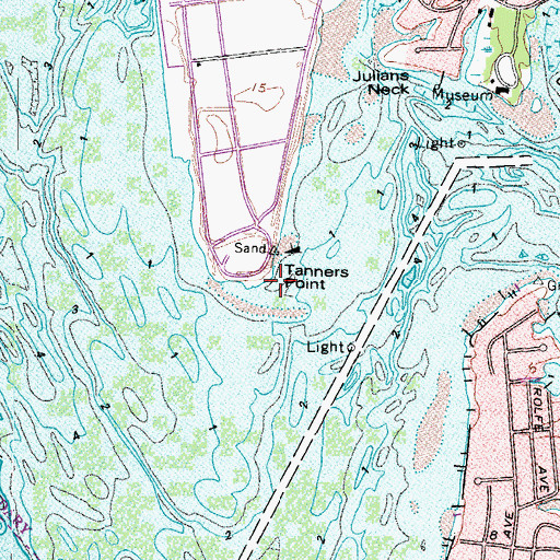 Topographic Map of Tanner Point, VA