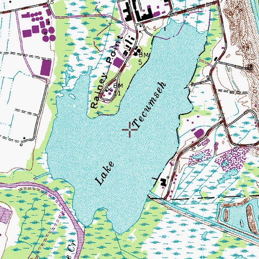 Topographic Map of Lake Tecumseh, VA