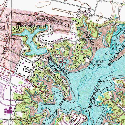 Topographic Map of Thoroughgood Cove, VA