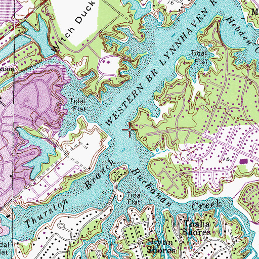 Topographic Map of Thurston Branch, VA