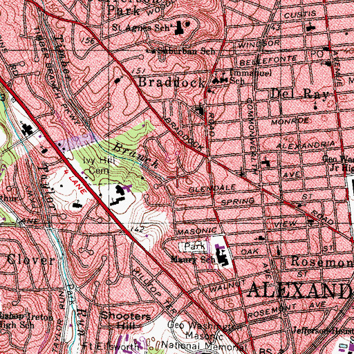 Topographic Map of Timber Branch, VA