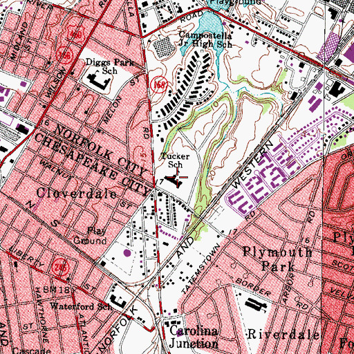 Topographic Map of New Start - Tucker Center, VA