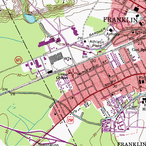 Topographic Map of Union Chapel, VA