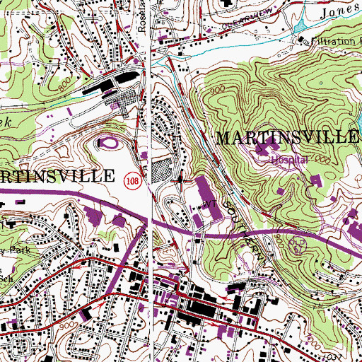 Topographic Map of University of Virginia, VA