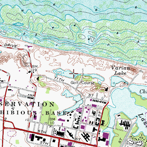 Topographic Map of Varian Lake, VA