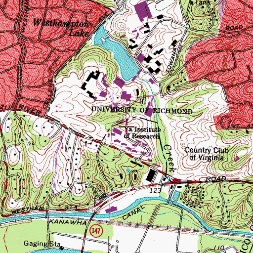 Topographic Map of Virginia Institute of Research, VA