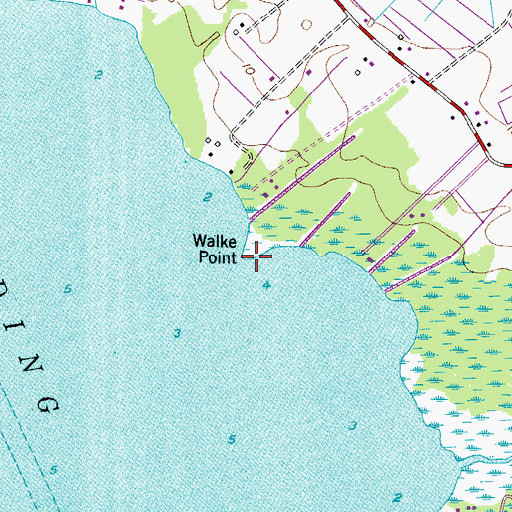 Topographic Map of Walke Point, VA