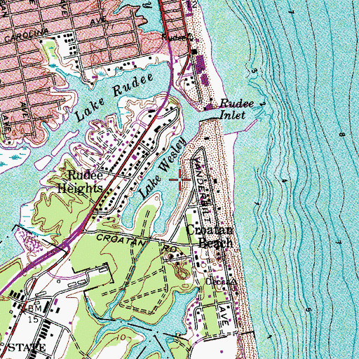 Topographic Map of Lake Wesley, VA