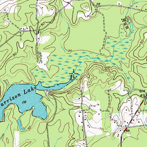 Topographic Map of West Run, VA