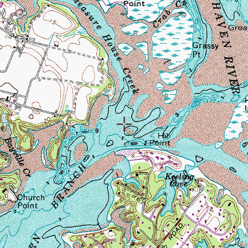 Topographic Map of Western Branch Lynnhaven River, VA