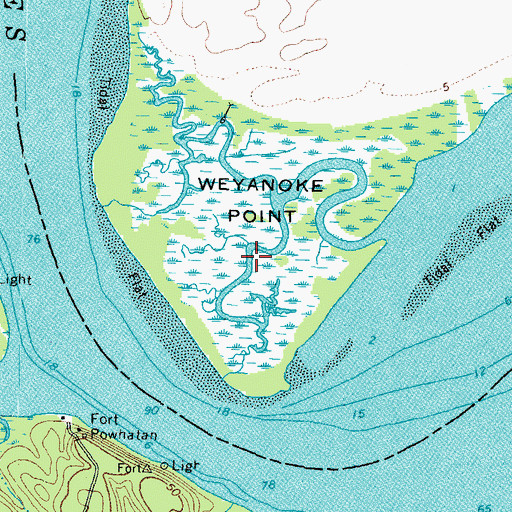 Topographic Map of Weyanoke Point, VA