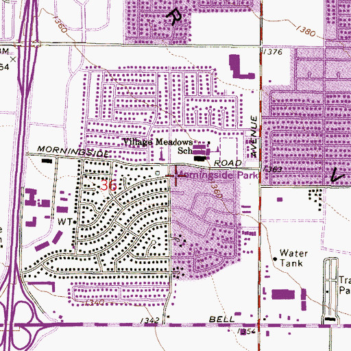 Topographic Map of Morningside Park, AZ