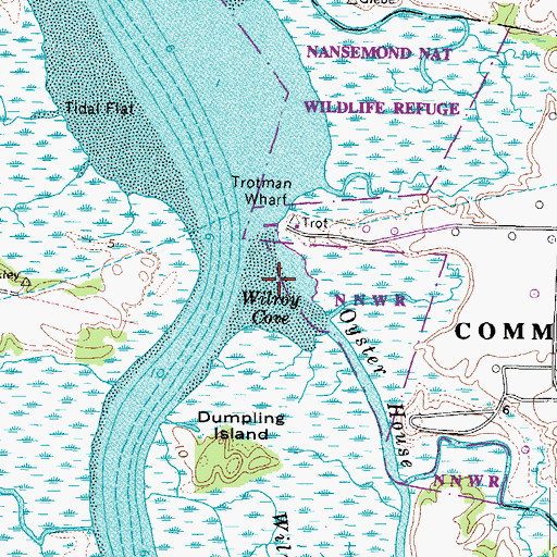 Topographic Map of Wilroy Cove, VA