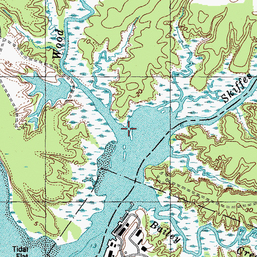 Topographic Map of Wood Creek, VA