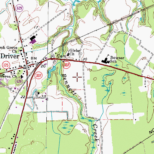 Topographic Map of Sleepy Hole Borough, VA