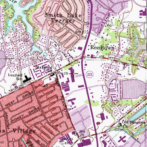 Topographic Map of Haygood Shopping Center, VA