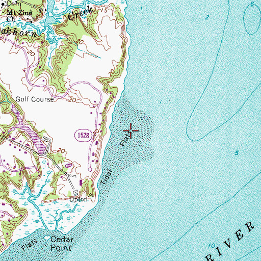 Topographic Map of Great Shoal, VA