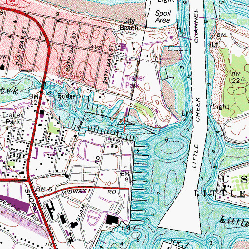 Topographic Map of Fishermans Cove, VA