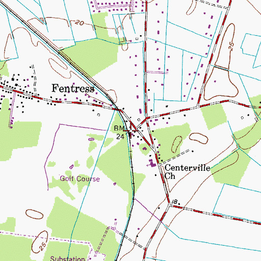 Topographic Map of Centerville Station, VA