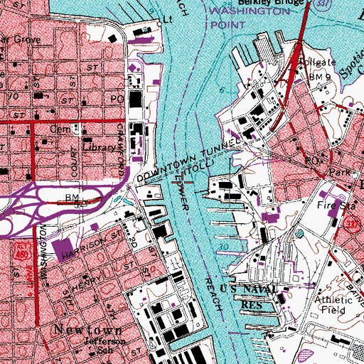 Topographic Map of Gosport Creek, VA