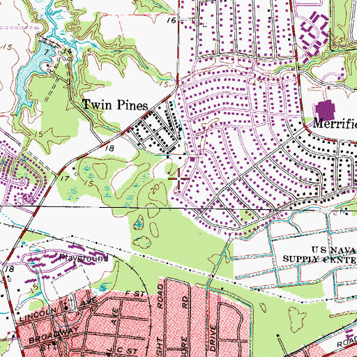 Topographic Map of WFOG-FM (Suffolk), VA