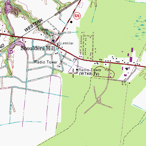 Topographic Map of WTKR-TV (Norfolk), VA