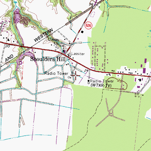 Topographic Map of WVEC-TV (Hampton), VA