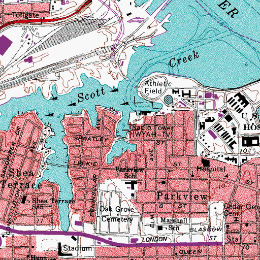 Topographic Map of W68B-TV (Driver), VA