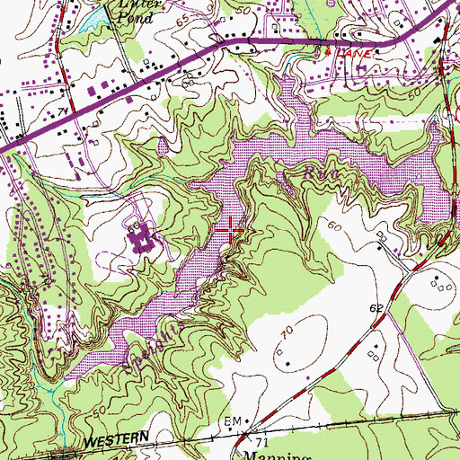 Topographic Map of Speights Run, VA