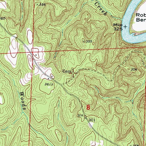 Topographic Map of Concord Church (historical), AL