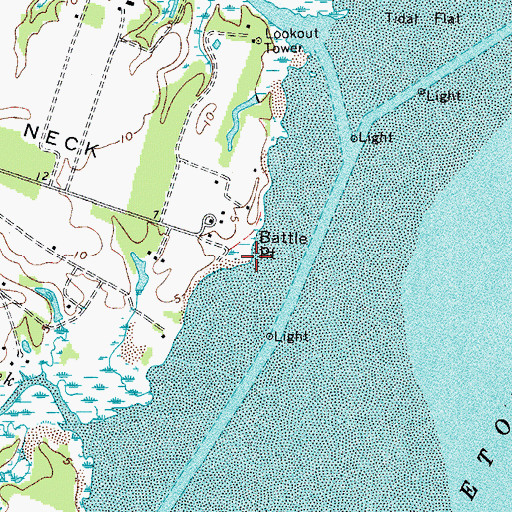 Topographic Map of Battle Point, VA