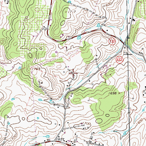 Topographic Map of Augusta County, VA