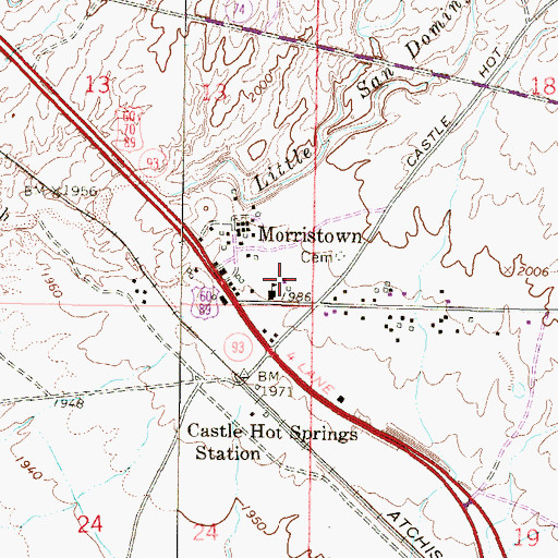 Topographic Map of Morristown Elementary School, AZ