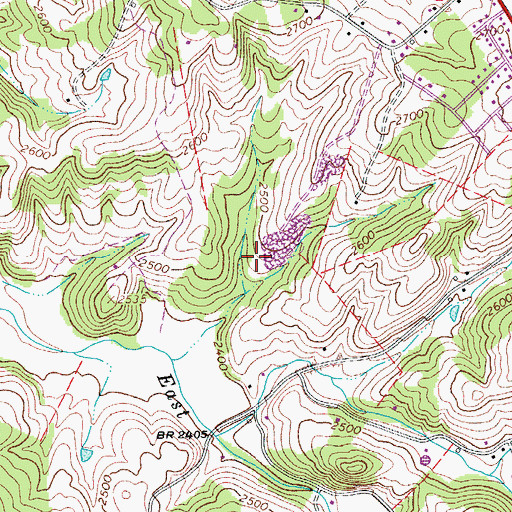 Topographic Map of Carroll County, VA